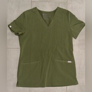 Figs Dark Olive Casma - Three-Pocket Scrub Top | XS